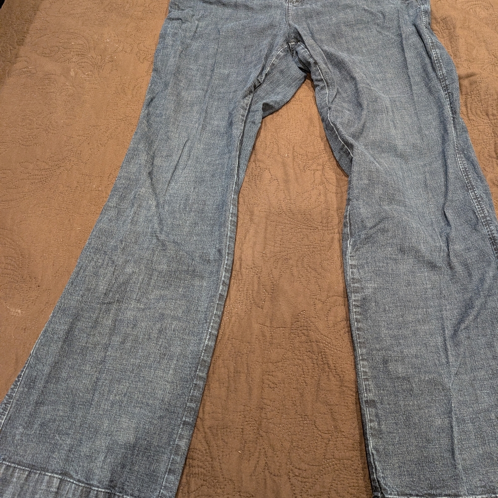 Coldwater Creek Blue Flared Wide-Leg Jeans